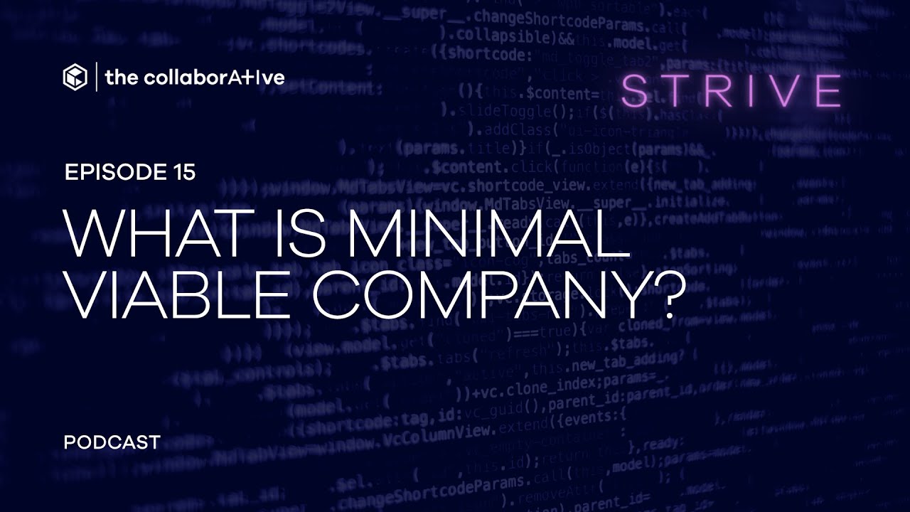 What is Minimal Viable Company? | STRIVE Ep 15