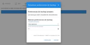 configuracion backups