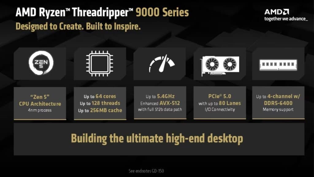 amd ryzen threadripper 9000 features