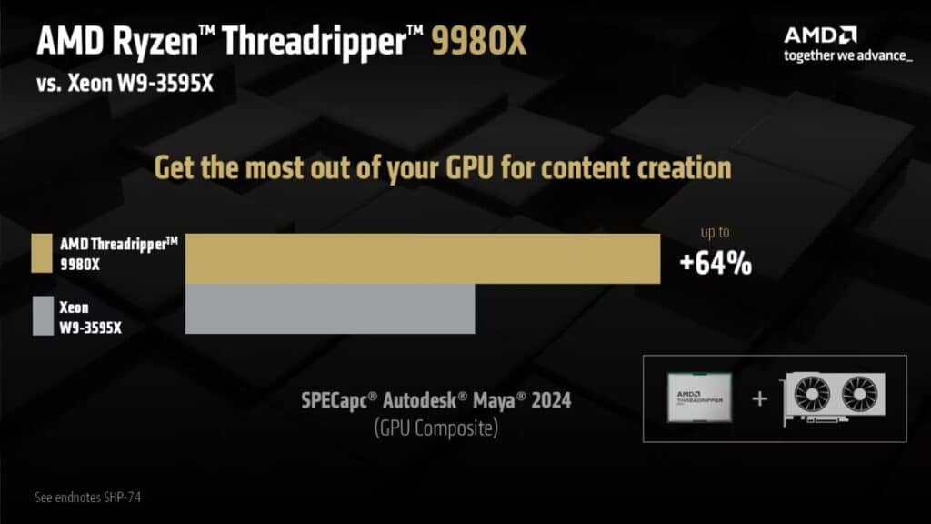 amd ryzen threadripper 9980x compare xeon