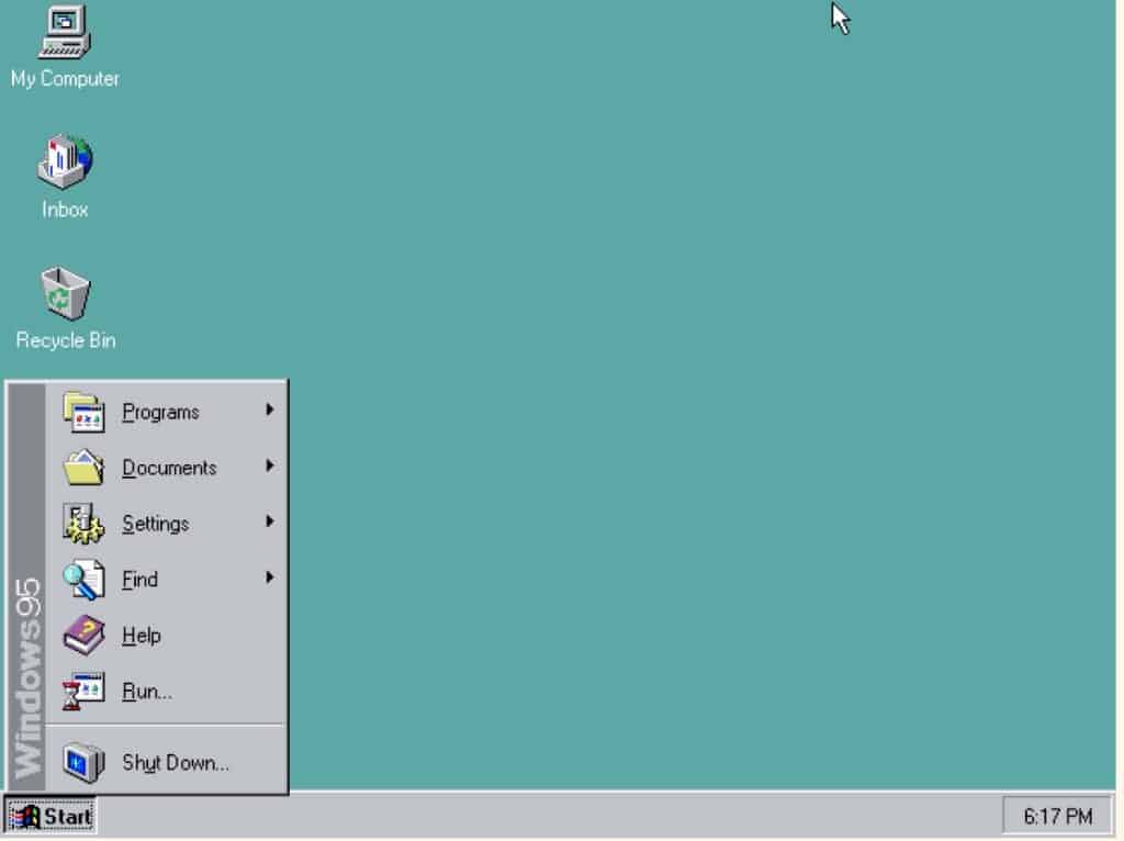 windows 95 start