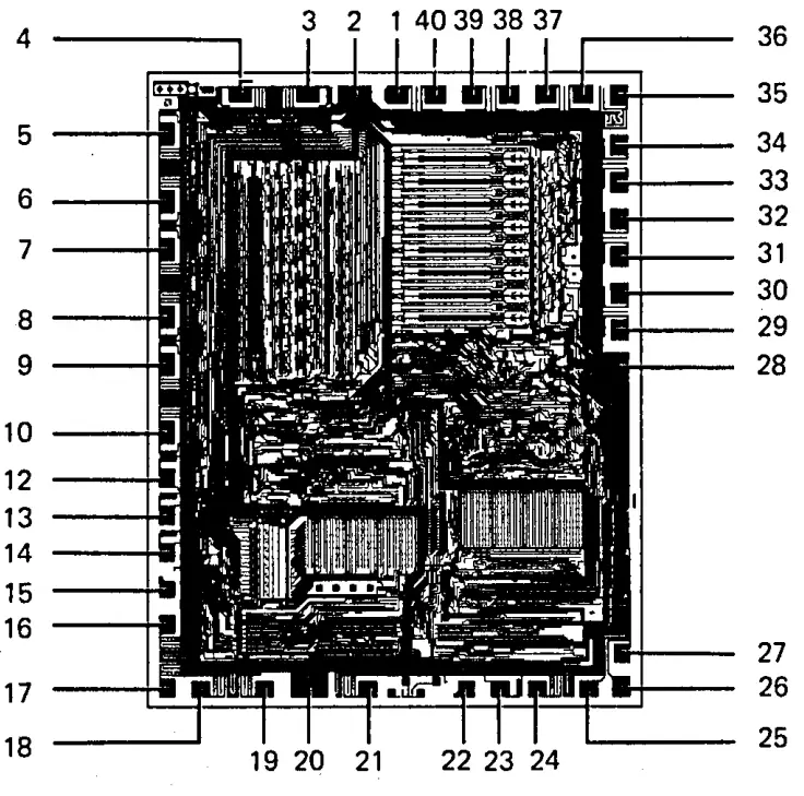 Hace 50 años, AMD entró en la liga de los grandes con un clon del Intel 8080: así nació el Am9080 que costaba 0,50 $ fabricarlo y se vendía por 700 $ 1 Am9080 die shot