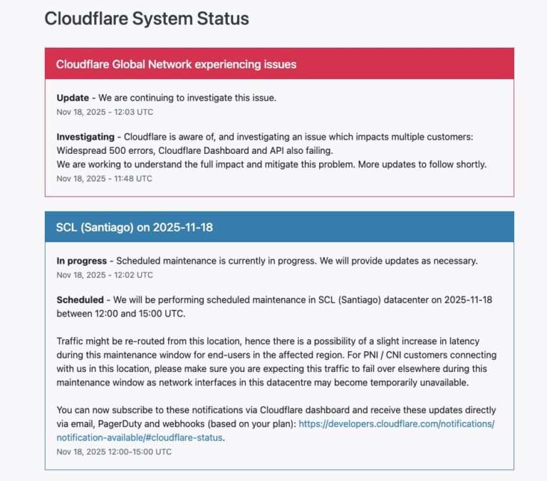 Cloudflare sufre una caída global con errores 500: miles de webs y ...