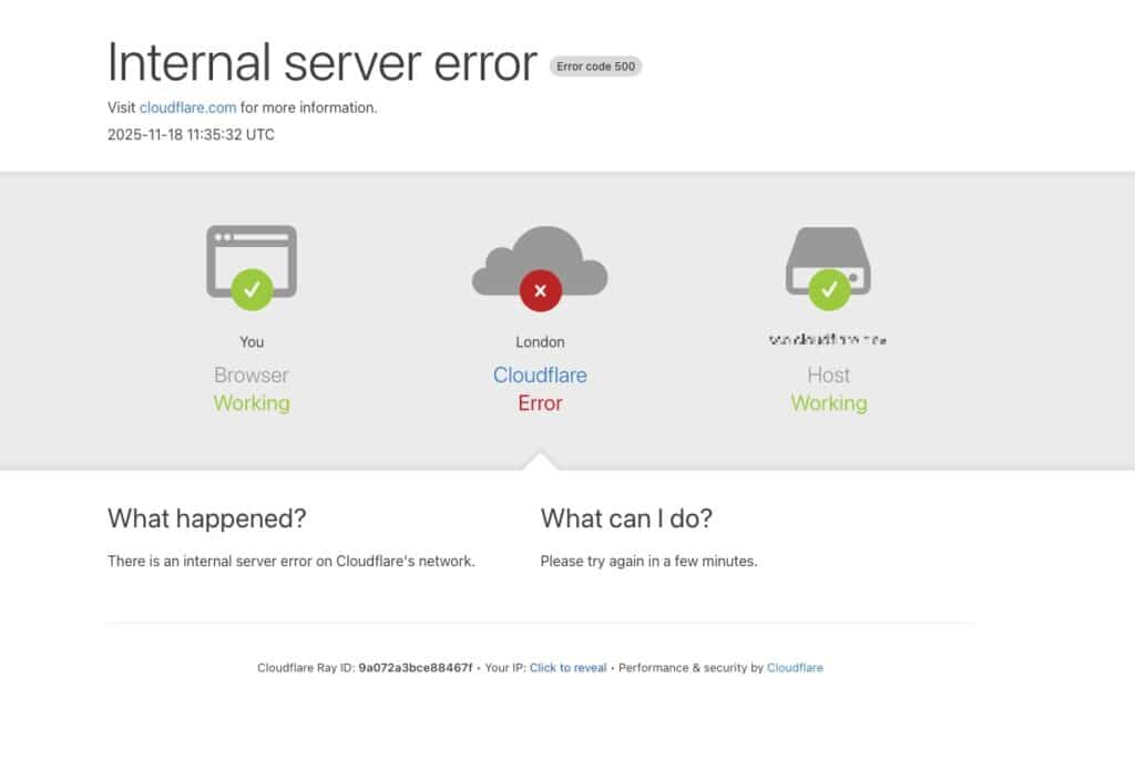 internal error server cloudflare