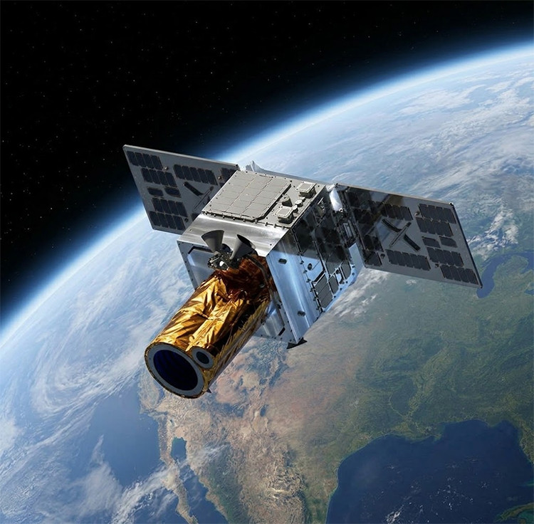 Recreación artística del satélite GHGSat-D2 de monitorización de gases de efecto invernadero que desarrolla SFL Missions