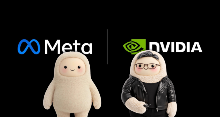 Logotipos de Meta y NVIDIA