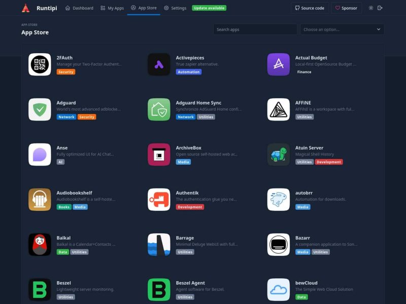 Runtipi-app-servers