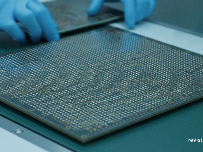 Sustrato multicapa de gran tamaño para un chip de IA en una línea de fabricación