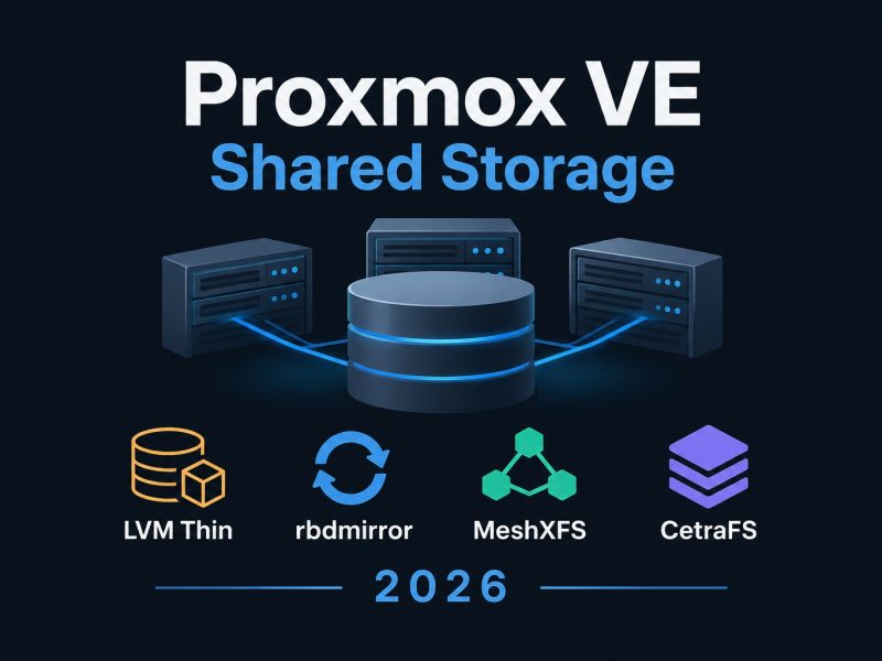 Almacenamiento compartido en clústeres de Proxmox VE: LVM Thin, MeshXFS y CetraFS