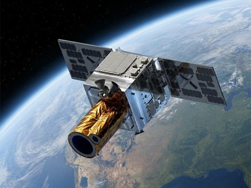 Recreación artística del satélite GHGSat-D2 de monitorización de gases de efecto invernadero que desarrolla SFL Missions